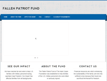 Tablet Screenshot of fallenpatriotfund.org